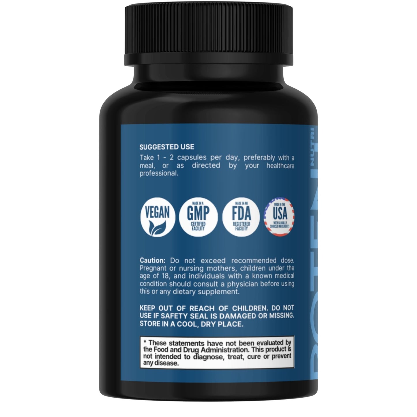 Potent Nutri Sucrosomial Magnesium — 300 mg High Absorption Magnesium Supplement (60 Capsules)