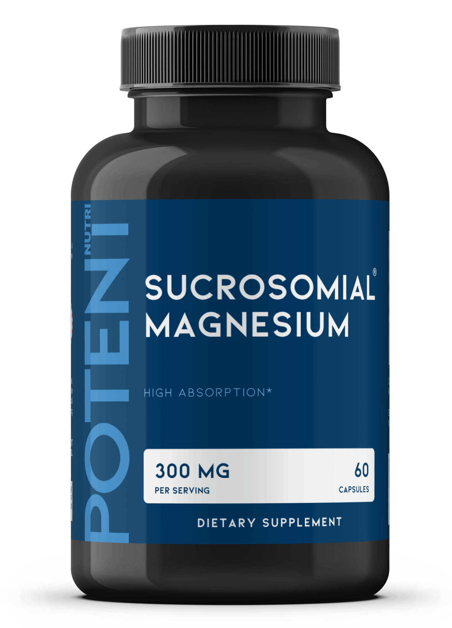 Potent Nutri Sucrosomial Magnesium — 300 mg High Absorption Magnesium Supplement (60 Capsules)
