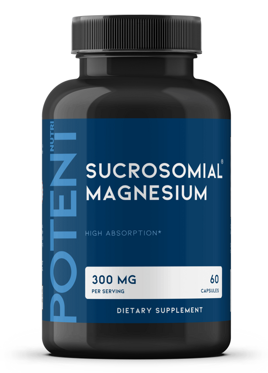 Potent Nutri Sucrosomial Magnesium — 300 mg High Absorption Magnesium Supplement (60 Capsules)